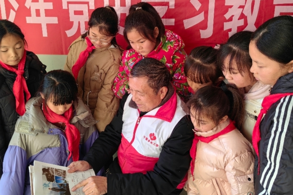 安徽省阜阳市阜南县于集乡关工委开展“讲述红色故事.传承红色基因”活动