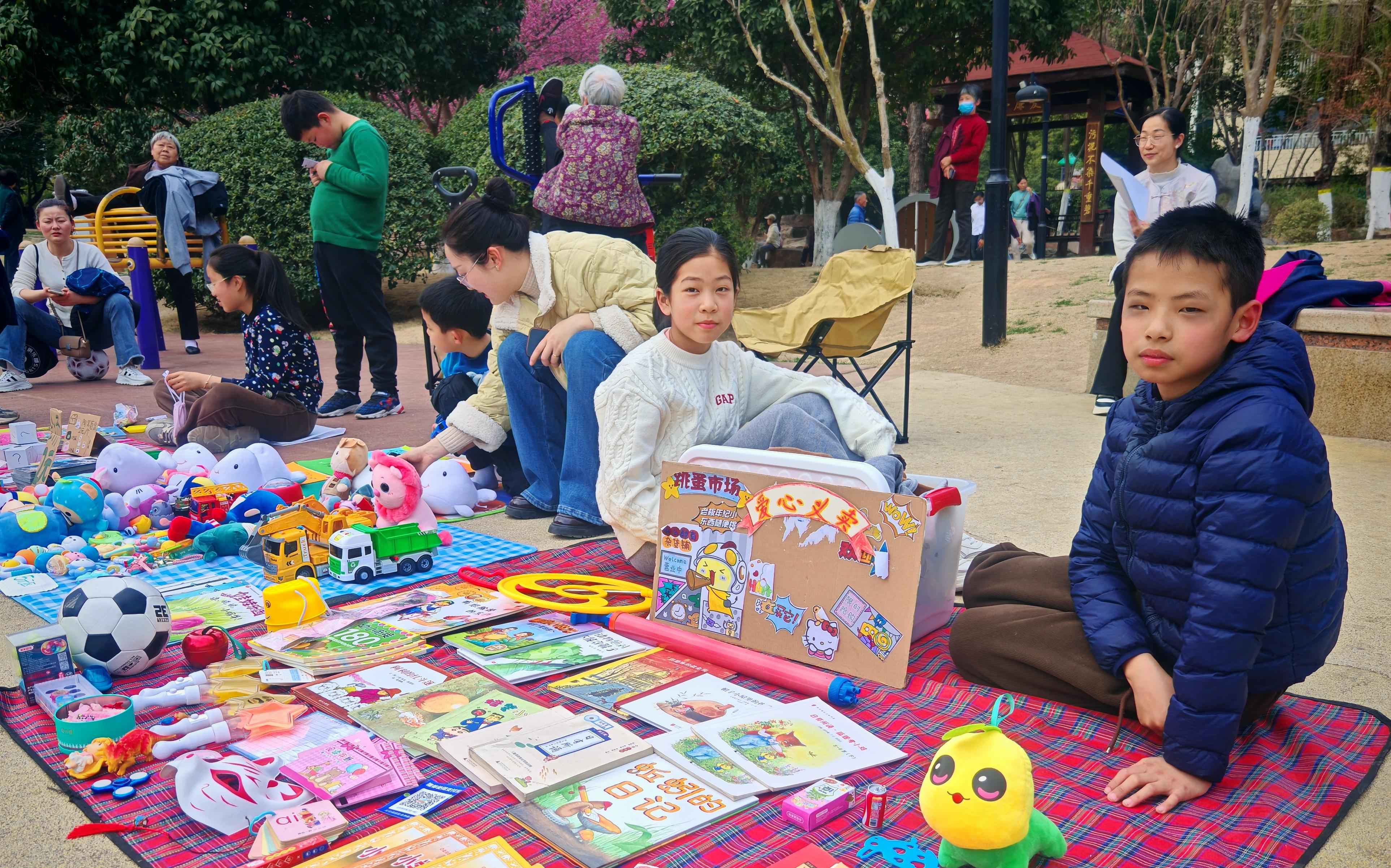 安徽省合肥市包河区滨湖世纪社区清枫居委会关工委开展“学雷锋 做志愿 服务改革建新功”主题公益市集活动