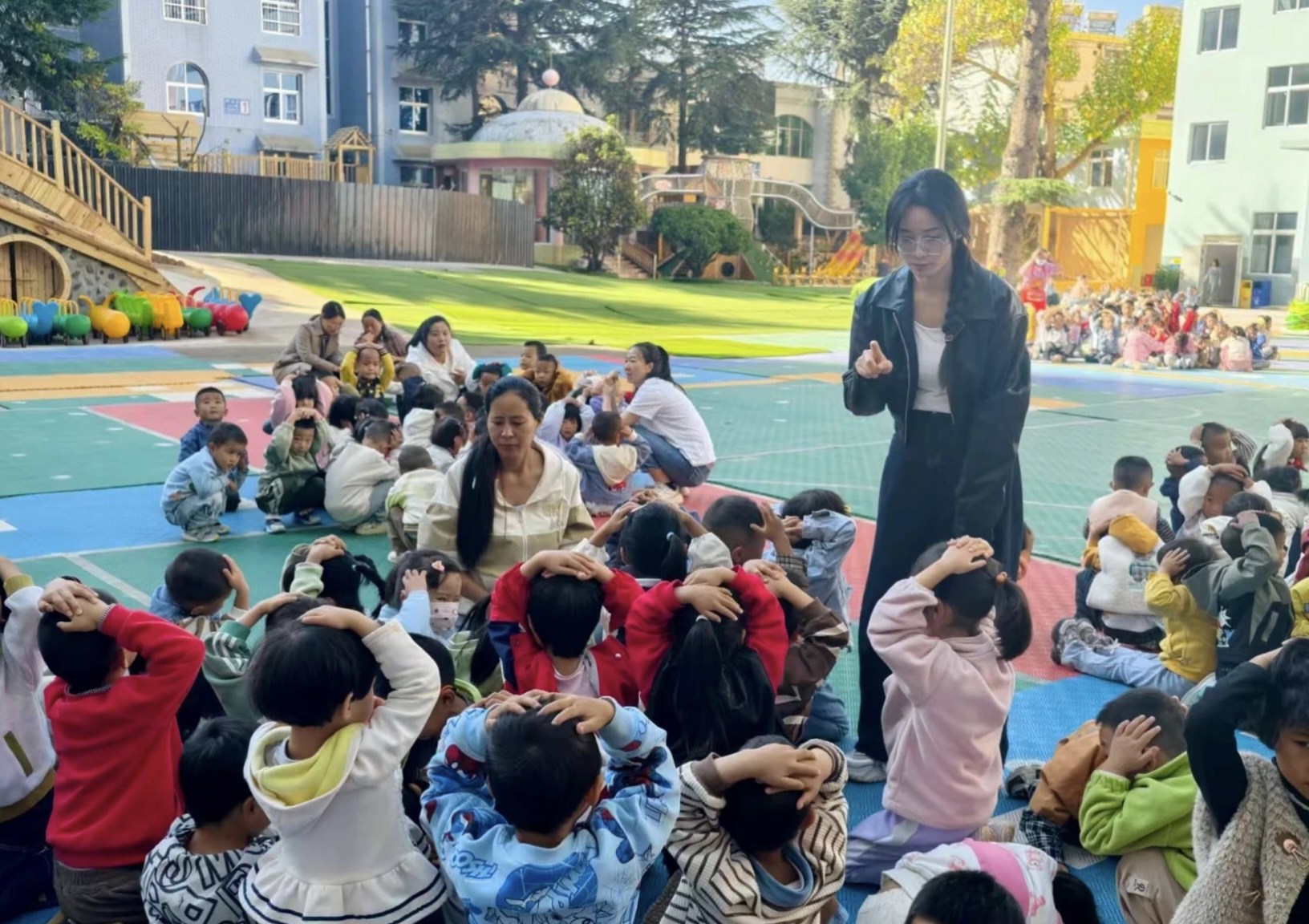 演练有方，遇震不慌——四川省凉山州盐源县幼儿园关工委开展防震安全演练活动