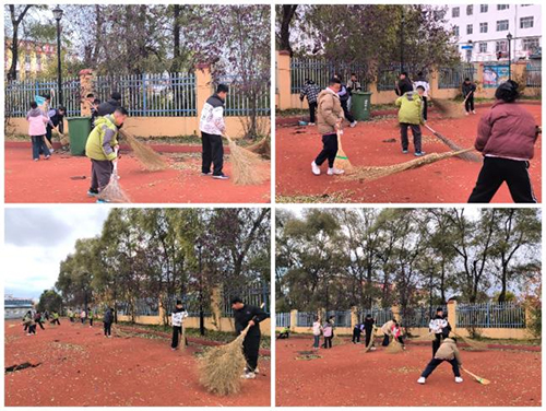秋风扫落叶，少年践担当——黑龙江省穆棱市民主小学开展清扫落叶劳动实践活动