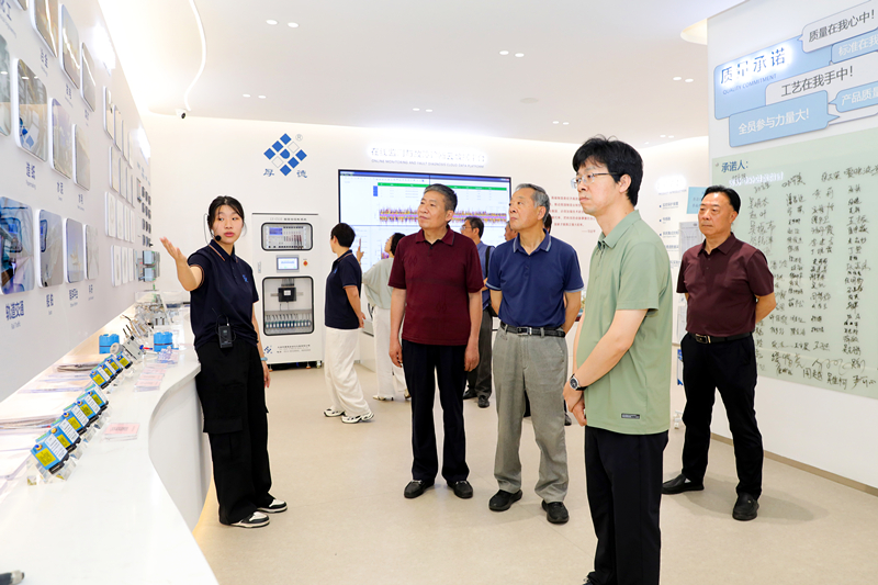 江苏省江阴市关工委佘惠兴、赵晓新、周秀娥一行走进顾山镇无锡厚德自动化仪表有限公司，实地调研非公企业关心下一代建设成效