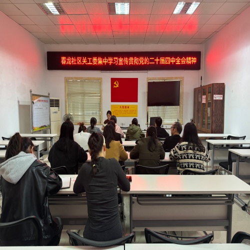 江西省新余市渝水区城北街道春龙社区关工委集中学习宣传贯彻党的二十届四中全会精神