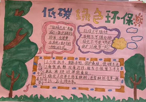 江苏省徐州市铜山区刘集镇李庄小学关工委举行“低碳环保，绿色出行”手抄报评比活动